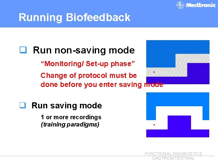 Running Biofeedback q Run non-saving mode “Monitoring/ Set-up phase” Change of protocol must be