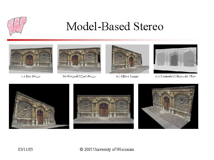 Model-Based Stereo 03/11/05 © 2005 University of Wisconsin 