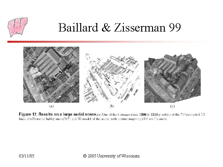 Baillard & Zisserman 99 03/11/05 © 2005 University of Wisconsin 