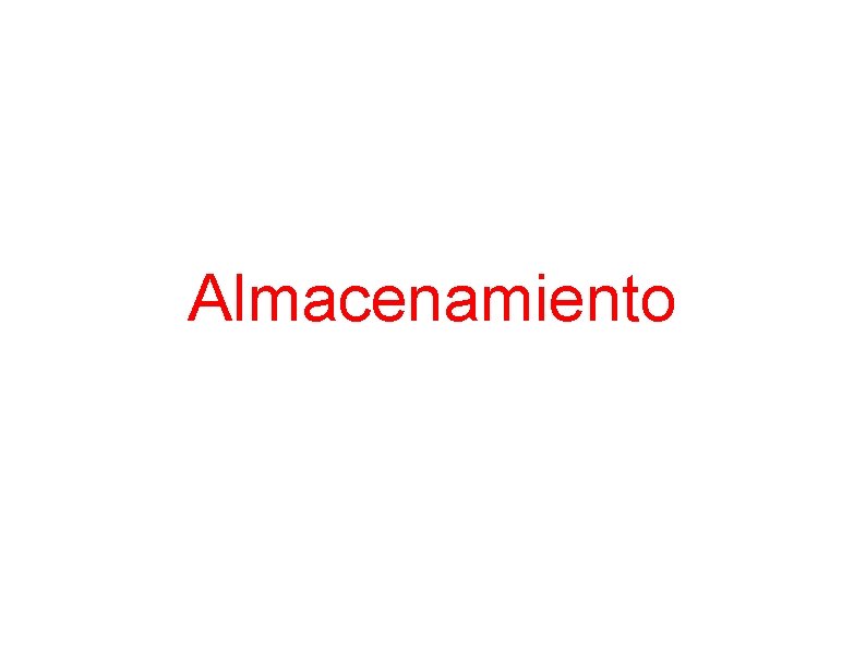 Almacenamiento 