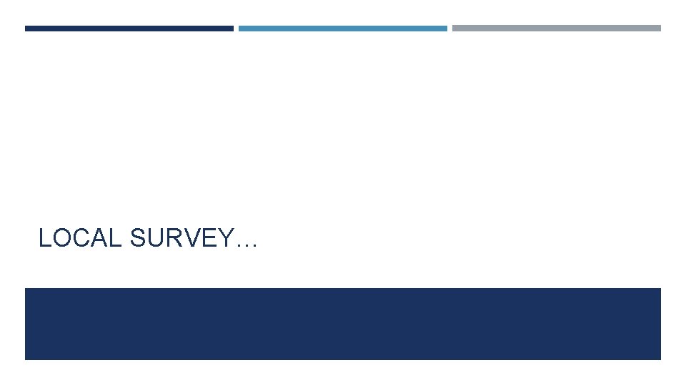 LOCAL SURVEY… 