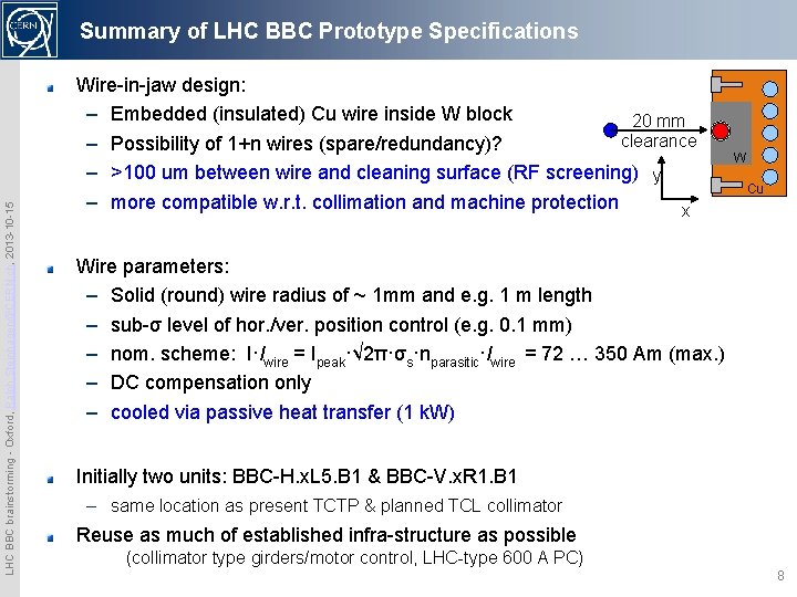 LHC BBC brainstorming - Oxford, Ralph. Steinhagen@CERN. ch, 2013 -10 -15 Summary of LHC