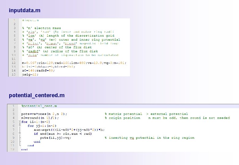 inputdata. m potential_centered. m 