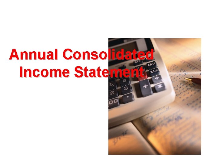 Annual Consolidated Income Statement 