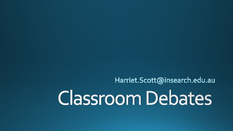 Classroom Debates 