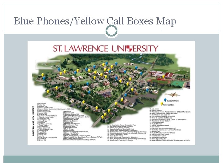 Blue Phones/Yellow Call Boxes Map 