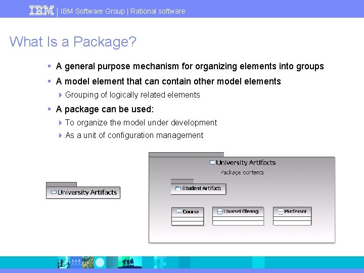 IBM Software Group | Rational software What Is a Package? § A general purpose