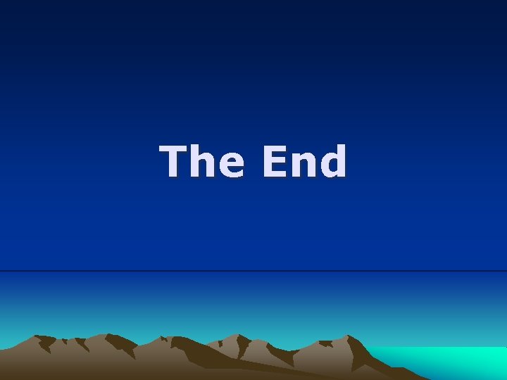 The End 