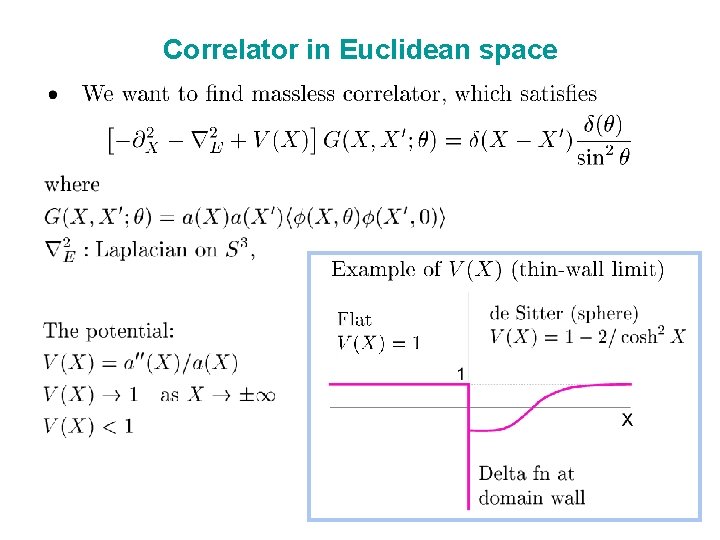 Correlator in Euclidean space 