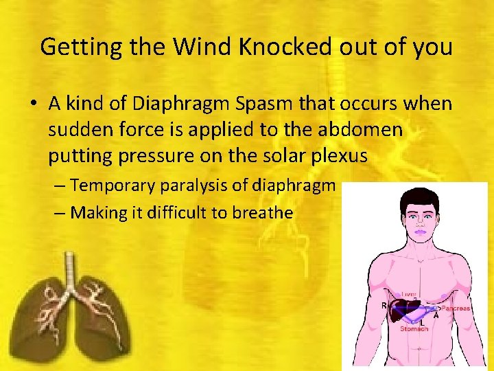 Getting the Wind Knocked out of you • A kind of Diaphragm Spasm that