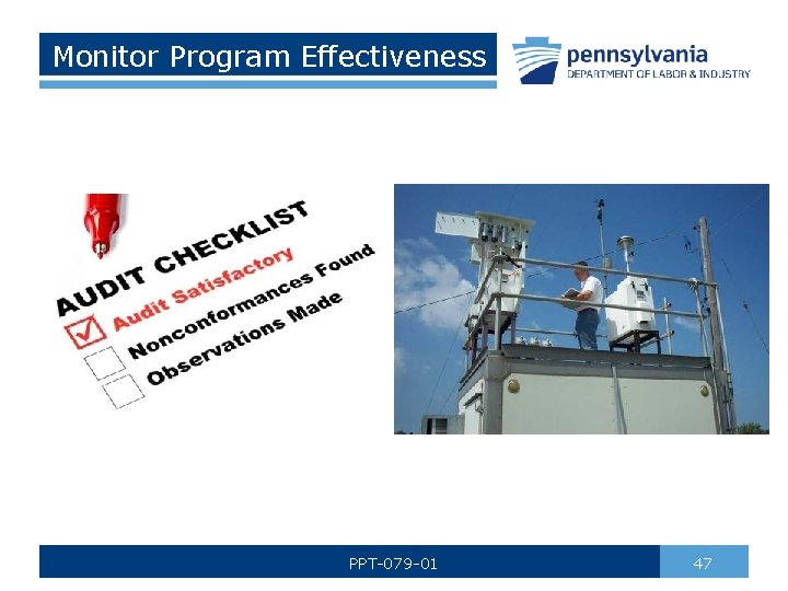 Monitor Program Effectiveness PPT-079 -01 47 