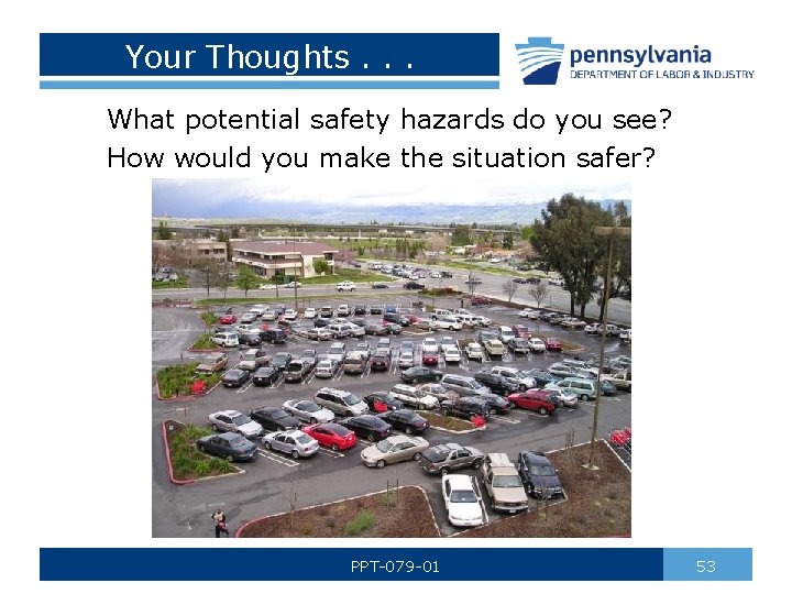 Your Thoughts. . . What potential safety hazards do you see? How would you