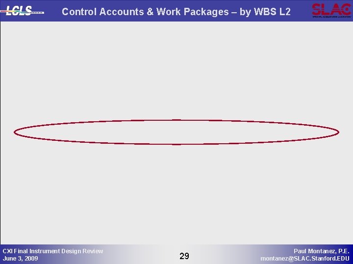 Control Accounts & Work Packages – by WBS L 2 CXI Final Instrument Design