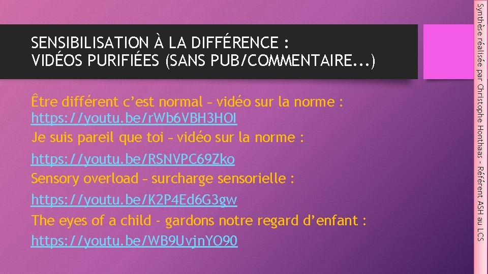 Être différent c’est normal – vidéo sur la norme : https: //youtu. be/r. Wb