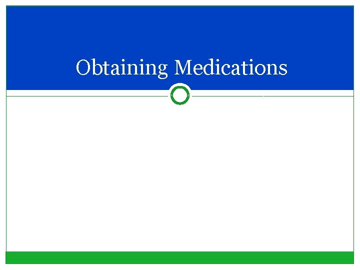 Obtaining Medications 