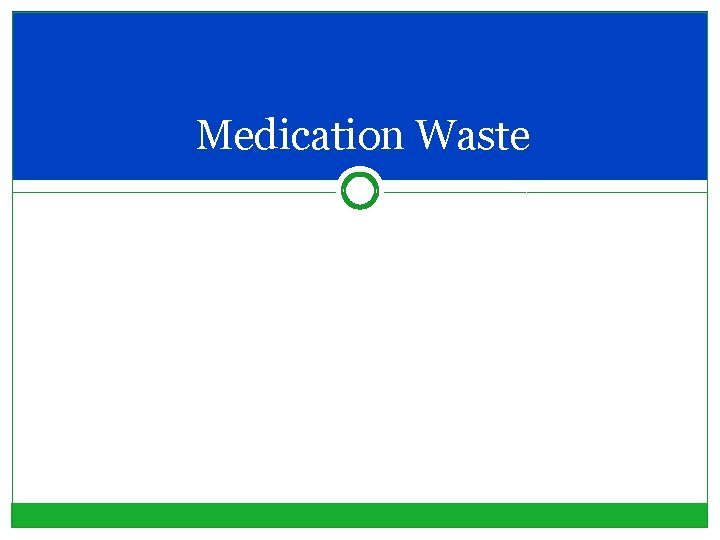 Medication Waste 
