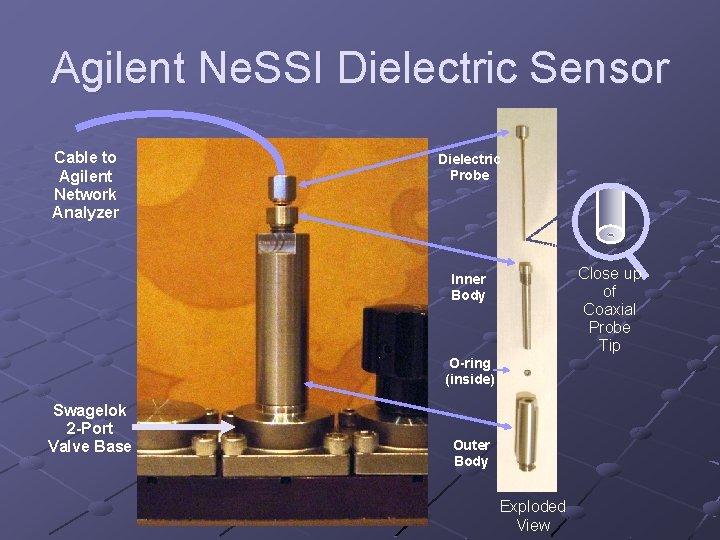 Agilent Ne. SSI Dielectric Sensor Cable to Agilent Network Analyzer Dielectric Probe Close up