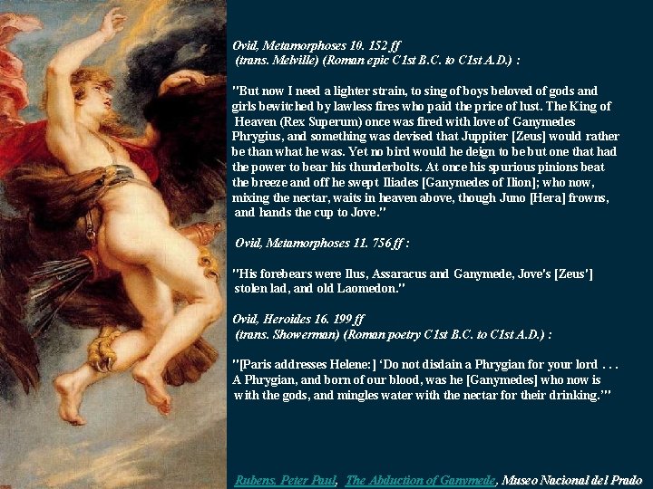 Ovid, Metamorphoses 10. 152 ff (trans. Melville) (Roman epic C 1 st B. C.