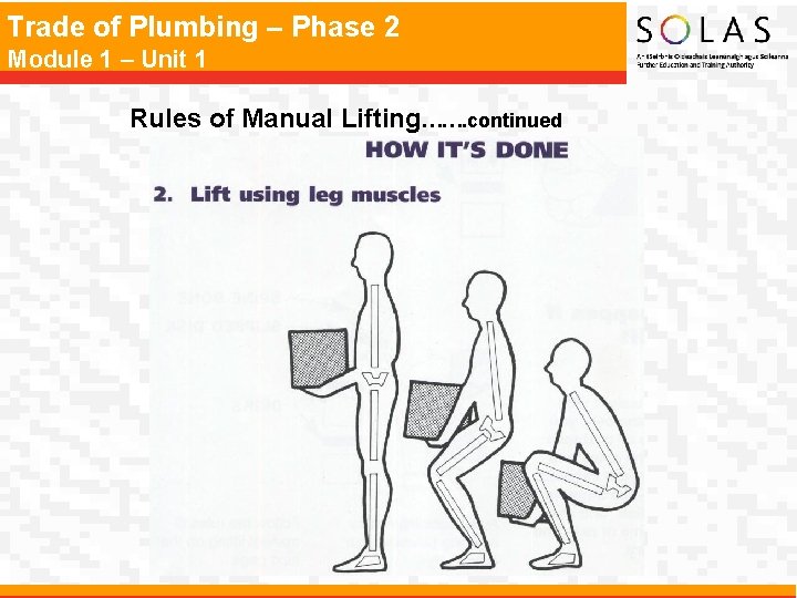 Trade of Plumbing – Phase 2 Module 1 – Unit 1 Rules of Manual