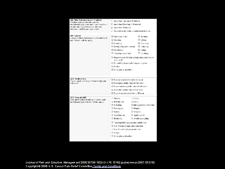 Journal of Pain and Symptom Management 2008 35136 -152 DOI: (10. 1016/j. jpainsymman. 2007.