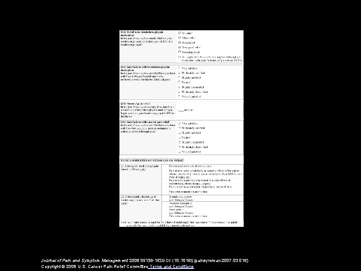 Journal of Pain and Symptom Management 2008 35136 -152 DOI: (10. 1016/j. jpainsymman. 2007.