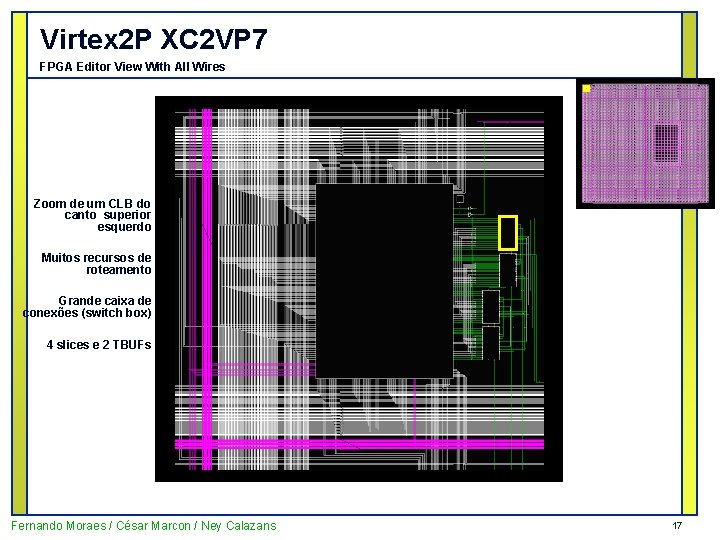 Virtex 2 P XC 2 VP 7 FPGA Editor View With All Wires Zoom