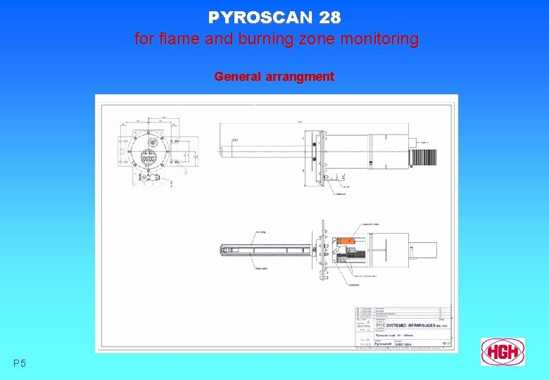 PYROSCAN 28 for flame and burning zone monitoring General arrangment 3 P 5 