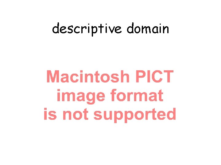 descriptive domain 