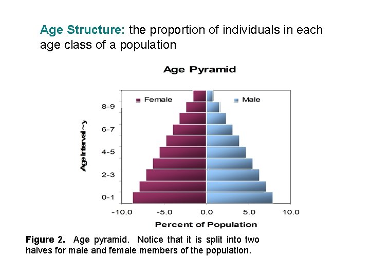 Age Structure: the proportion of individuals in each age class of a population Figure