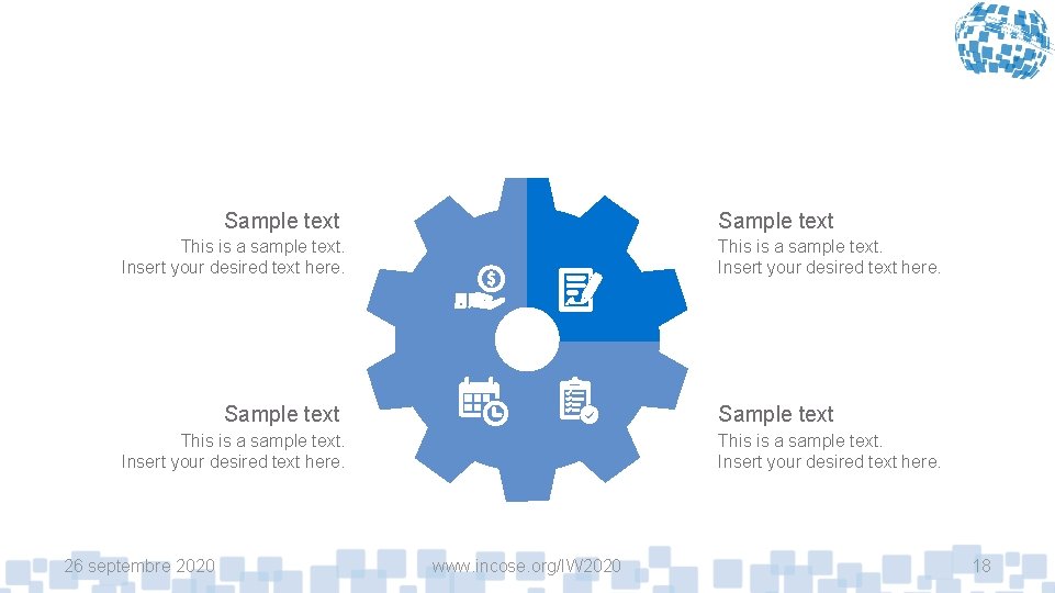 Sample text This is a sample text. Insert your desired text here. 26 septembre