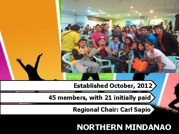 Established October, 2012 45 members, with 21 initially paid Regional Chair: Carl Sapio NORTHERN