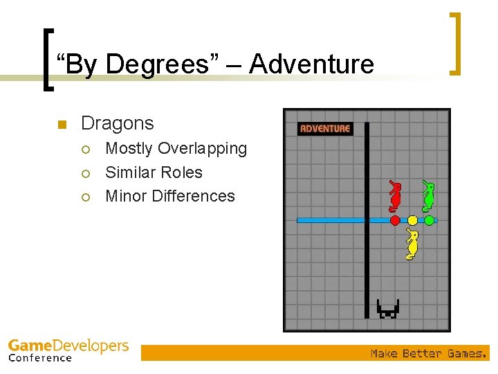 “By Degrees” – Adventure n Dragons ¡ ¡ ¡ Mostly Overlapping Similar Roles Minor “By Degrees” – Adventure n Dragons ¡ ¡ ¡ Mostly Overlapping Similar Roles Minor