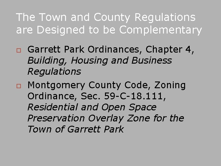 An Overview of Garrett Park Building Regulations Harry