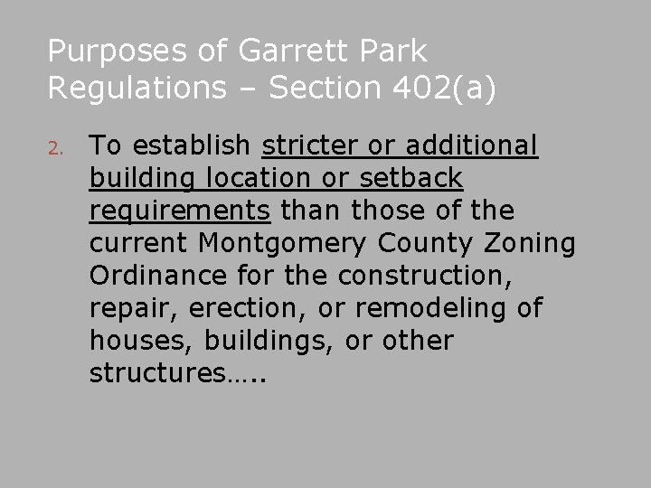 An Overview of Garrett Park Building Regulations Harry