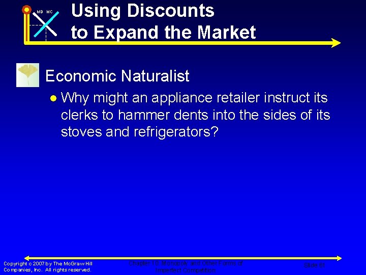 MB MC n Using Discounts to Expand the Market Economic Naturalist l Why might