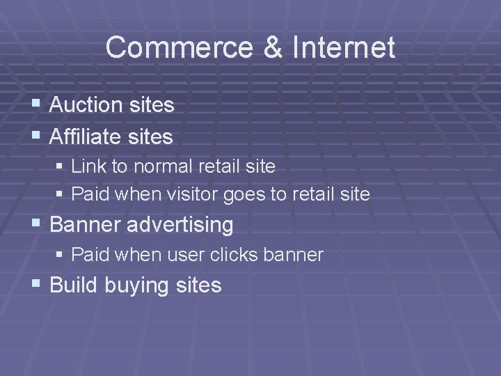 Commerce & Internet § Auction sites § Affiliate sites § Link to normal retail