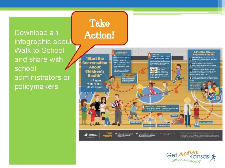 Download an infographic about Walk to School and share with school administrators or policymakers