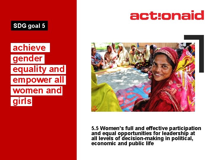 SDG goal 5 achieve gender equality and empower all women and girls 5. 5