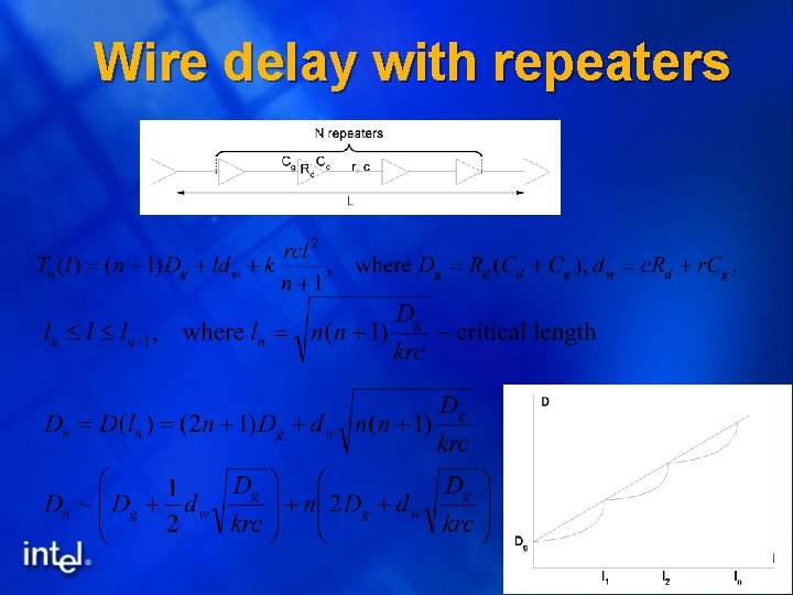 Wire delay with repeaters SCL Inventing IC design technologies that will be vital to