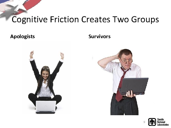 Cognitive Friction Creates Two Groups Apologists Survivors 9 