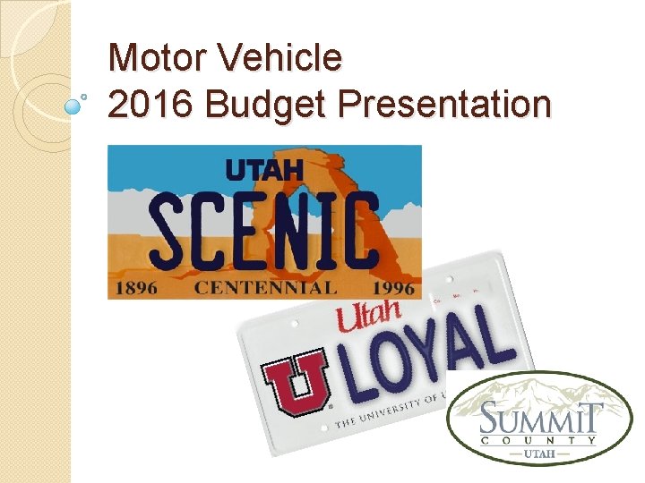 Motor Vehicle 2016 Budget Presentation 