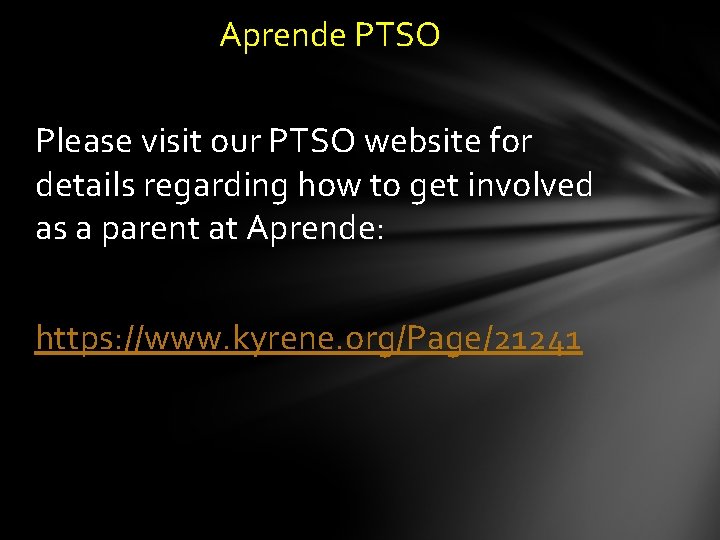 Aprende PTSO Please visit our PTSO website for details regarding how to get involved