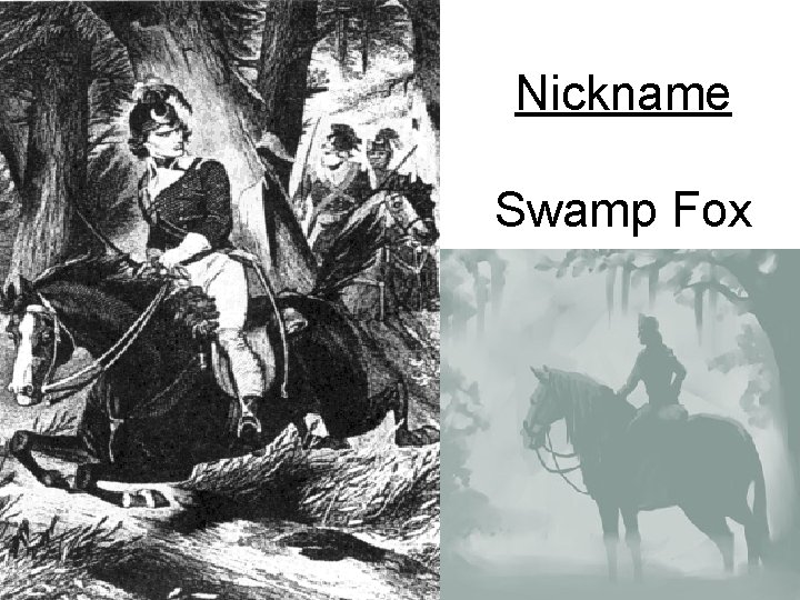 Nickname Swamp Fox 