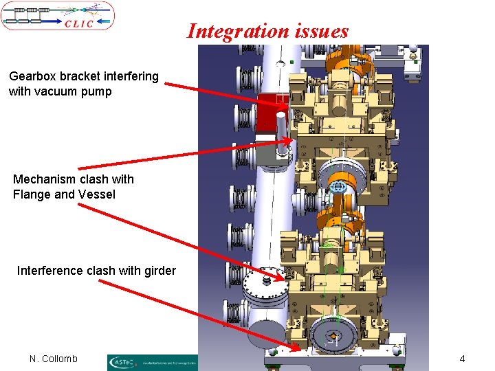 Integration issues Gearbox bracket interfering with vacuum pump Mechanism clash with Flange and Vessel