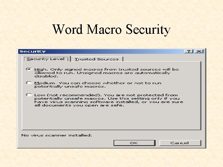 Word Macro Security 