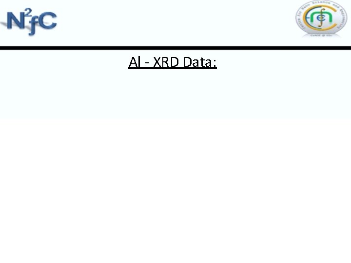 Al - XRD Data: 