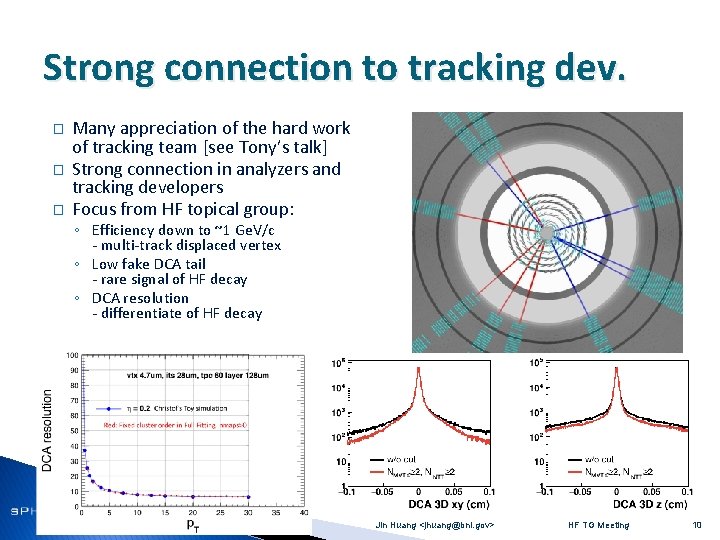 Strong connection to tracking dev. � � � Many appreciation of the hard work