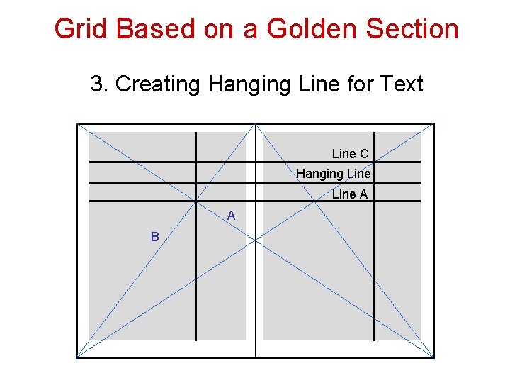 Grid Based on a Golden Section 3. Creating Hanging Line for Text Line C Grid Based on a Golden Section 3. Creating Hanging Line for Text Line C
