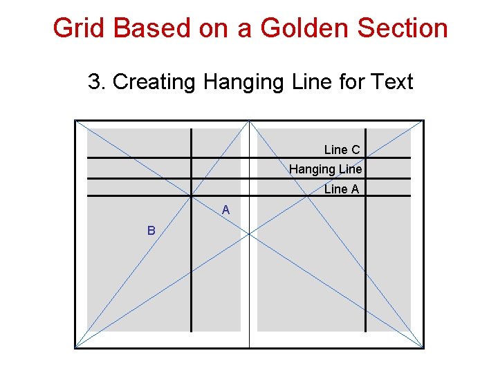 Grid Based on a Golden Section 3. Creating Hanging Line for Text Line C