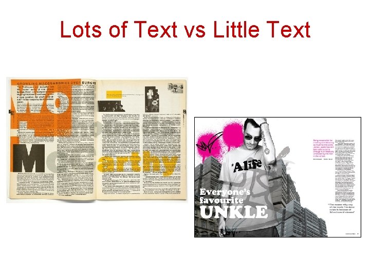 Lots of Text vs Little Text 